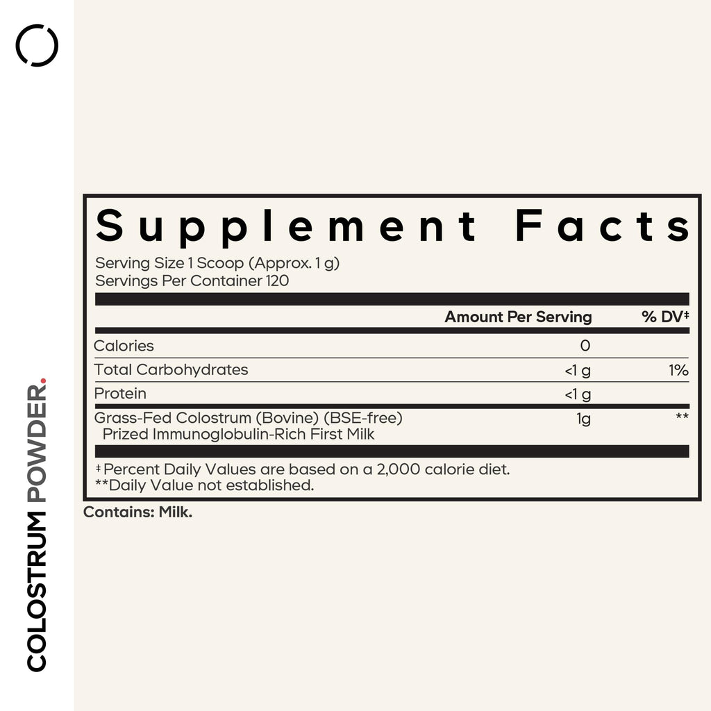 Codeage Bovine Colostrum Powder Supplement 4-Month Supply, 1000mg per Serving, Grass-Fed Ethically Sourced, Immunoglobulin-Rich Prized First Milk, Cold-Chain Pasteurized, Agglomerated, Non-GMO, 4.3 OZ CodeageBuy Supplements Australia