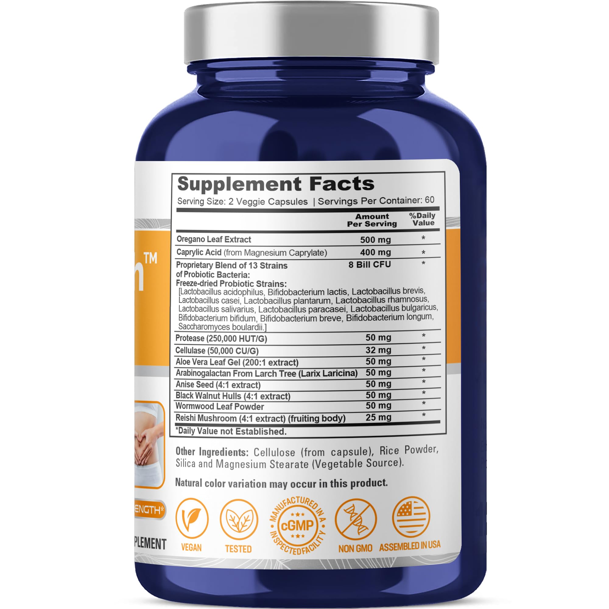 NusaPure CandiHealth Complex (Non-GMO, Vegan) 120 Veggie Capsules NusaPureBuy Supplements Australia