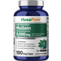 NusaPure Mullein Leaf Capsules 10:1 Extract, 500 mg Equivalent to 5,000 mg per Veggie Caps - 150 Count - Verbascum Thapsus (Non-GMO, Vegan) Dietary Supplement NusaPureBuy Supplements Australia