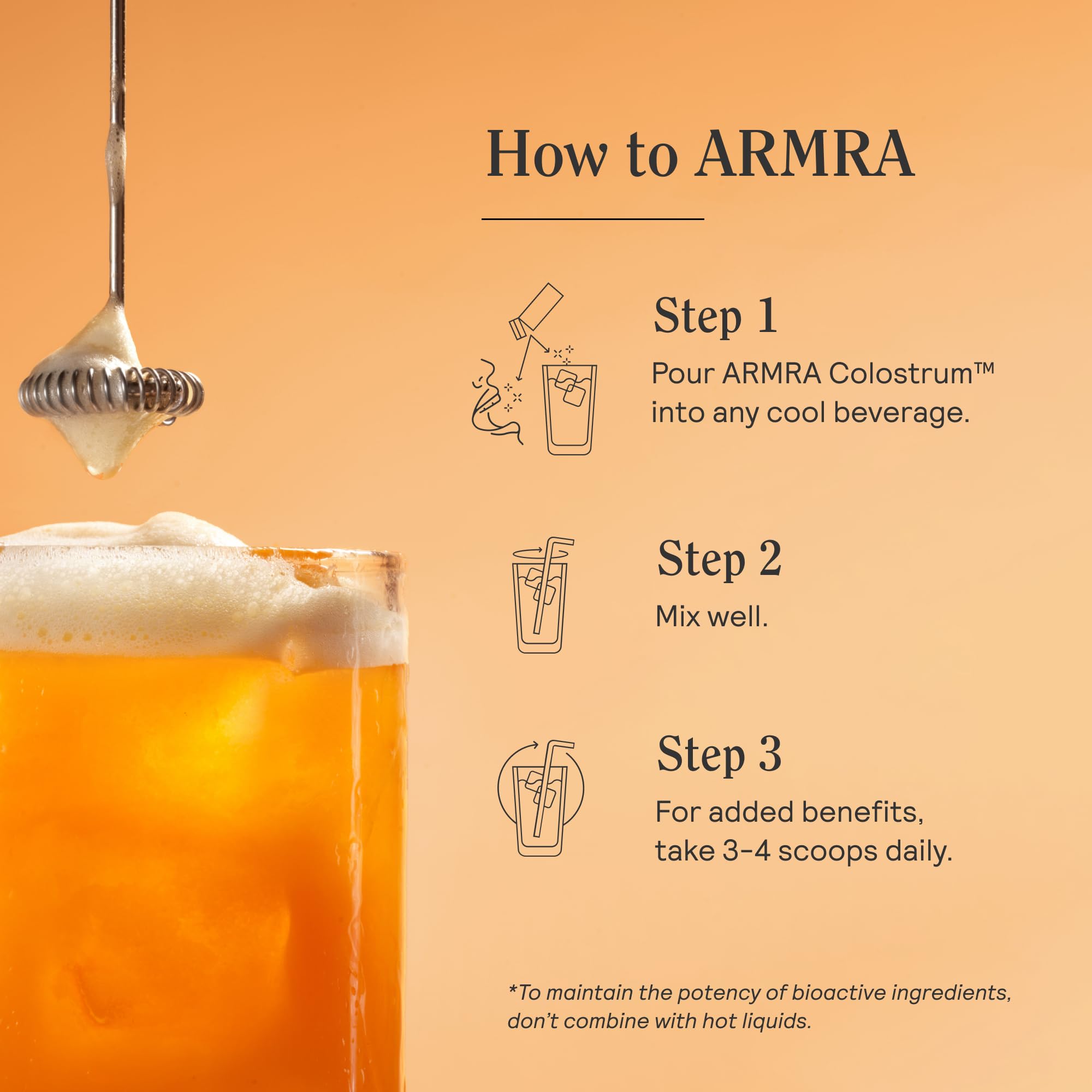 ARMRA Colostrum™ Premium Powder, Grass Fed, Gut Health Bloating Immunity Skin & Hair, Contains 400+ Bioactive Nutrients, Keto, Gluten & Fat Free (Blood Orange Bundle | 90 Servings) ARMRABuy Supplements Australia
