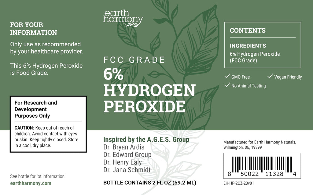 Earth Harmony Food Grade Hydrogen Peroxide 6% Earth Harmony Naturals buy supplements Au