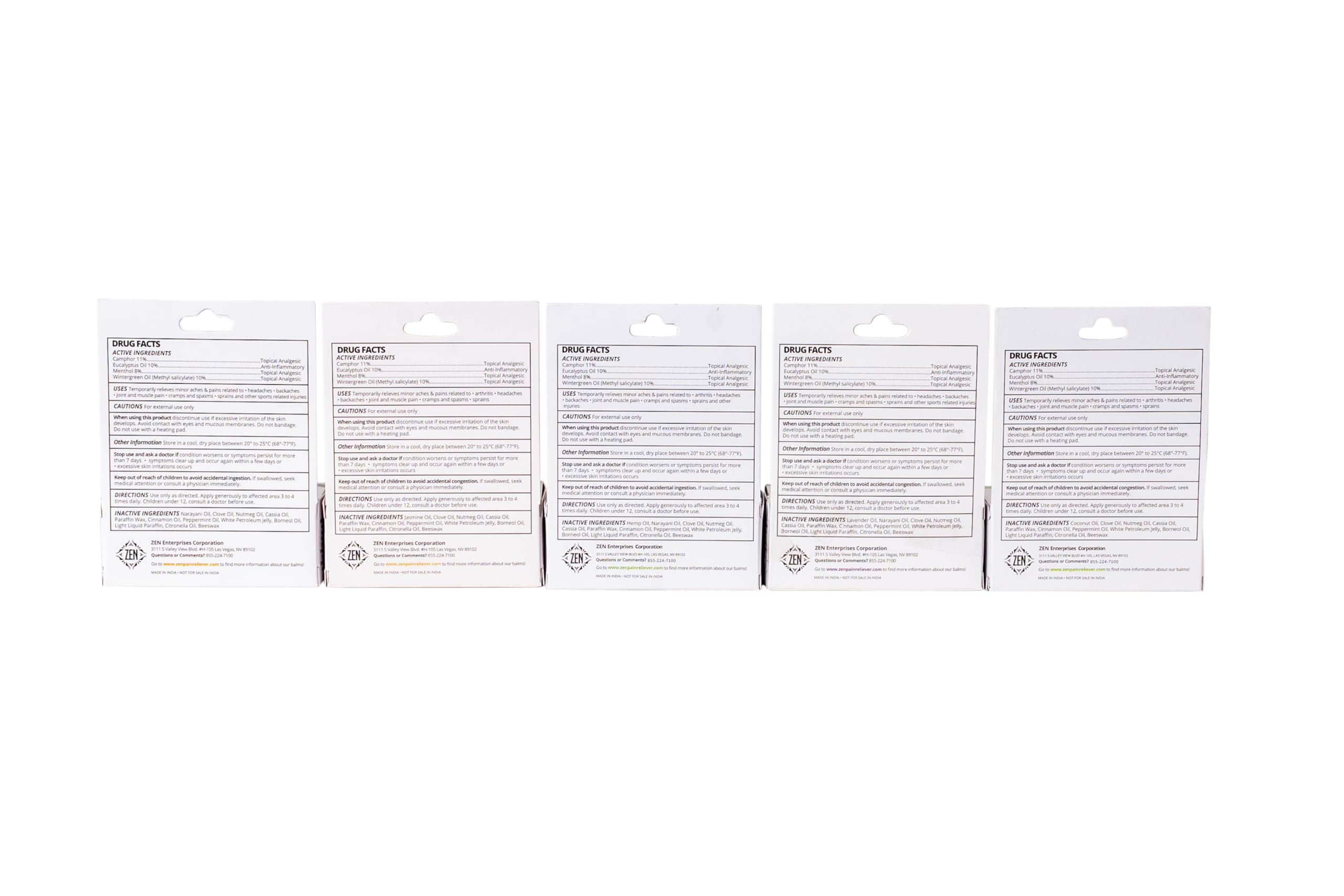 ZEN Variety Pack – Plant-Based Topical Balm Collection – Includes Relief, Sports, Women’s Sports, Women’s Relief & Hemp – 0.7 oz Each – #TrustedByLegends ZENBuy Supplements Australia