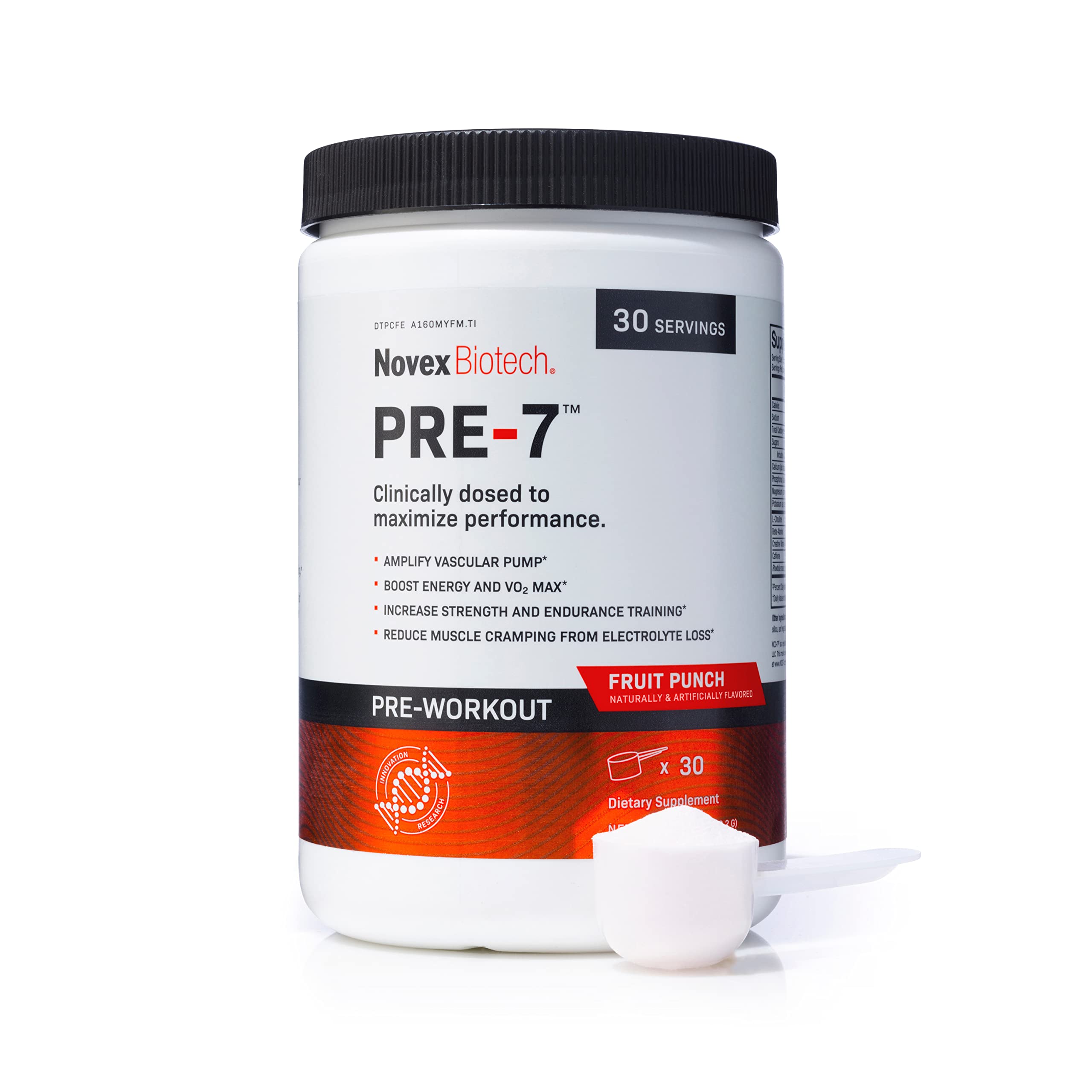 Novex Biotech PRE-7 Pre-Workout Powder – Best preworkout for Men - Boost Energy