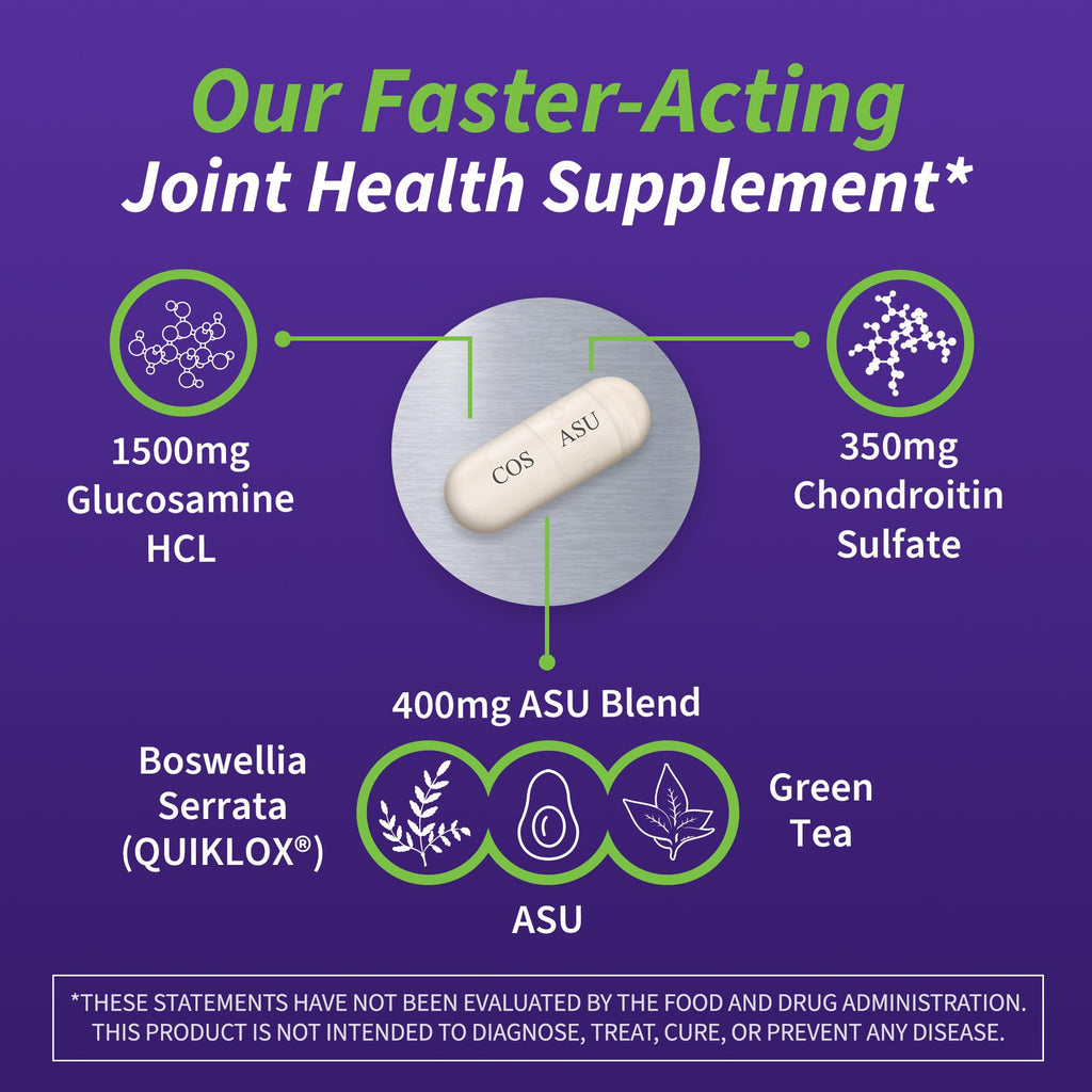 Nutramax Laboratories Cosamin® ASU Joint Health Supplement with Glucosamine, Chondroitin & ASU for Adult Men & Women, Joint Supplement, 230 Capsules Nutramax LaboratoriesBuy Supplements Australia
