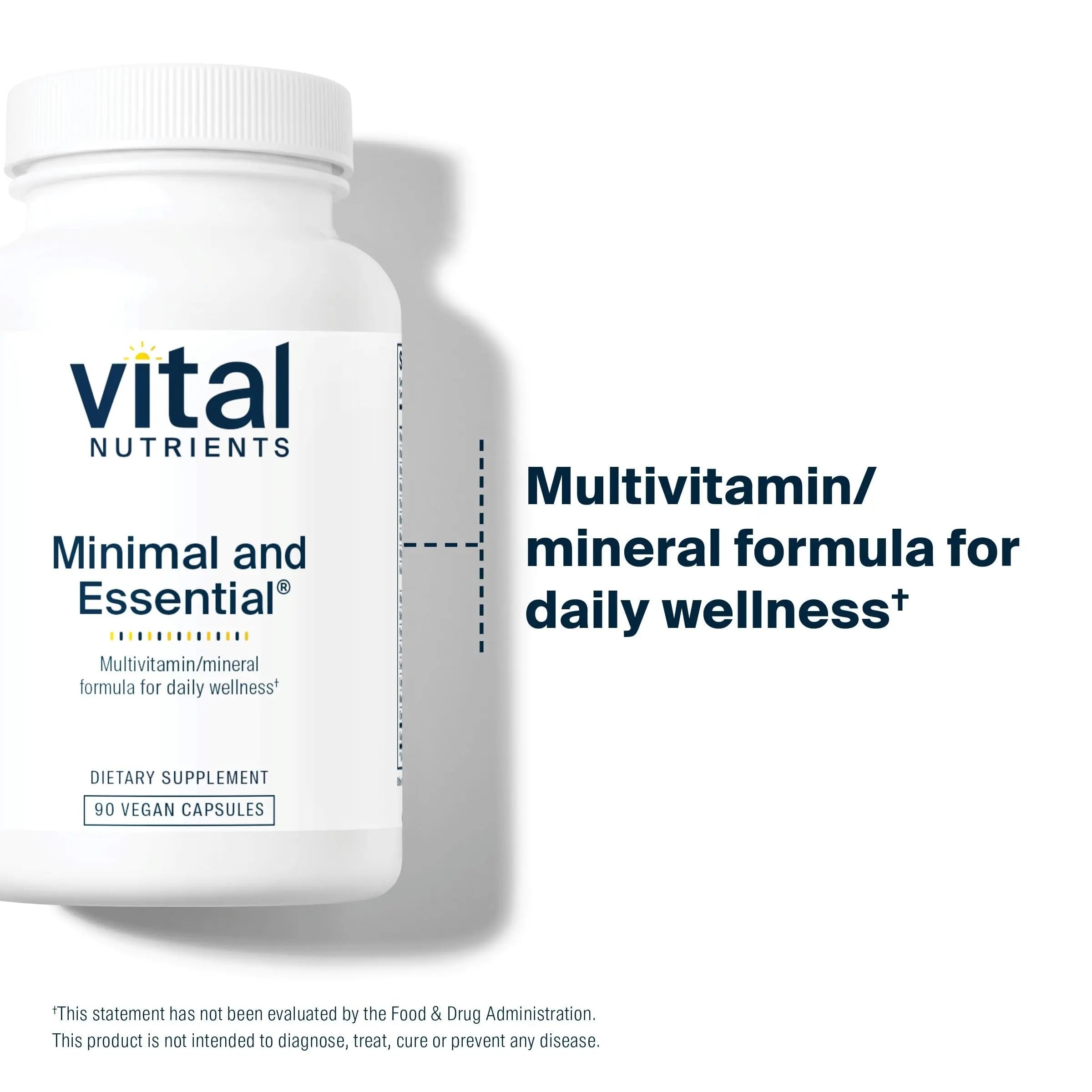 Vital Nutrients Minimal and Essential Multivitamin | Vegetarian One per Day Multi Vitamin, Mineral, & Antioxidant Supplement* | Vital Nutrients