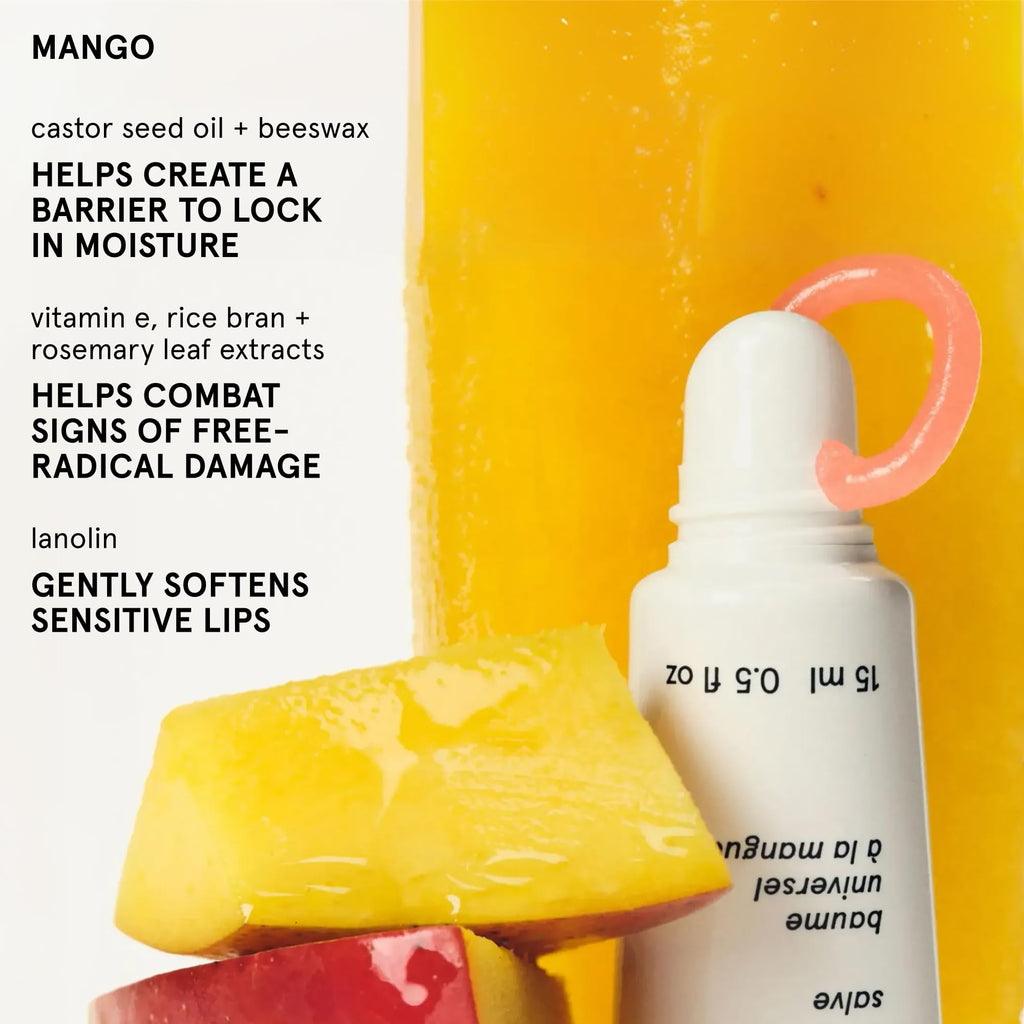 Glossier Balm Dotcom Hydrating Tinted Lip Balm - Universal Salve, Up to 12Hr Moisture for Dry Lips, Cuticles & Skin - Lanolin, Beeswax & Castor Oil - Mango, Tropical Peach Tint, 15ml GlossierBuy Supplements Australia