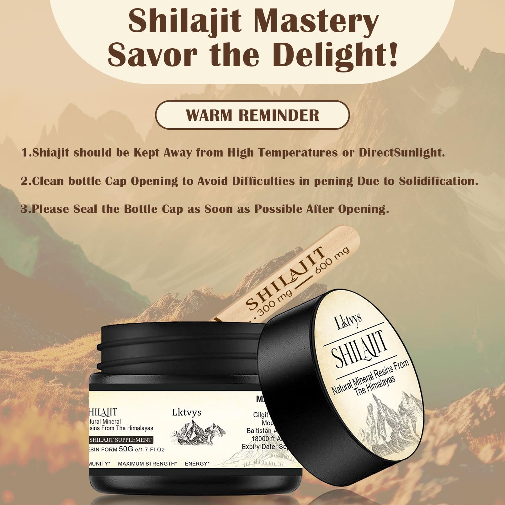 Shilajit Pure Himalayan Organic - Pure Original Shilajit, 50g(Large Volume), Enriched LktvysBuy Supplements Australia