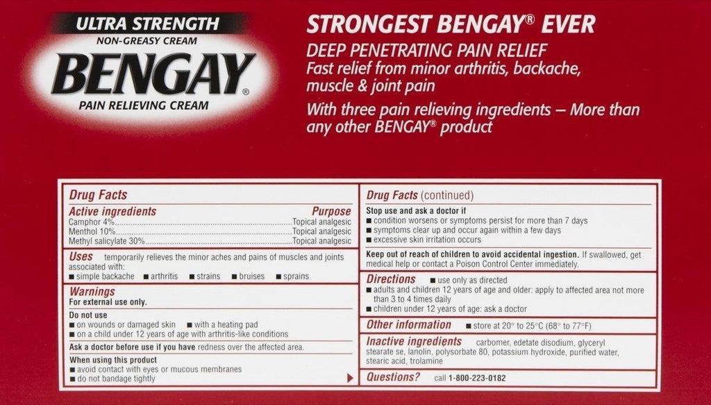 Bengay Ultra Stength Pain Relieving Cream, Non-Greasy-Ultra Strength, 2 pk BengayBuy Supplements Australia