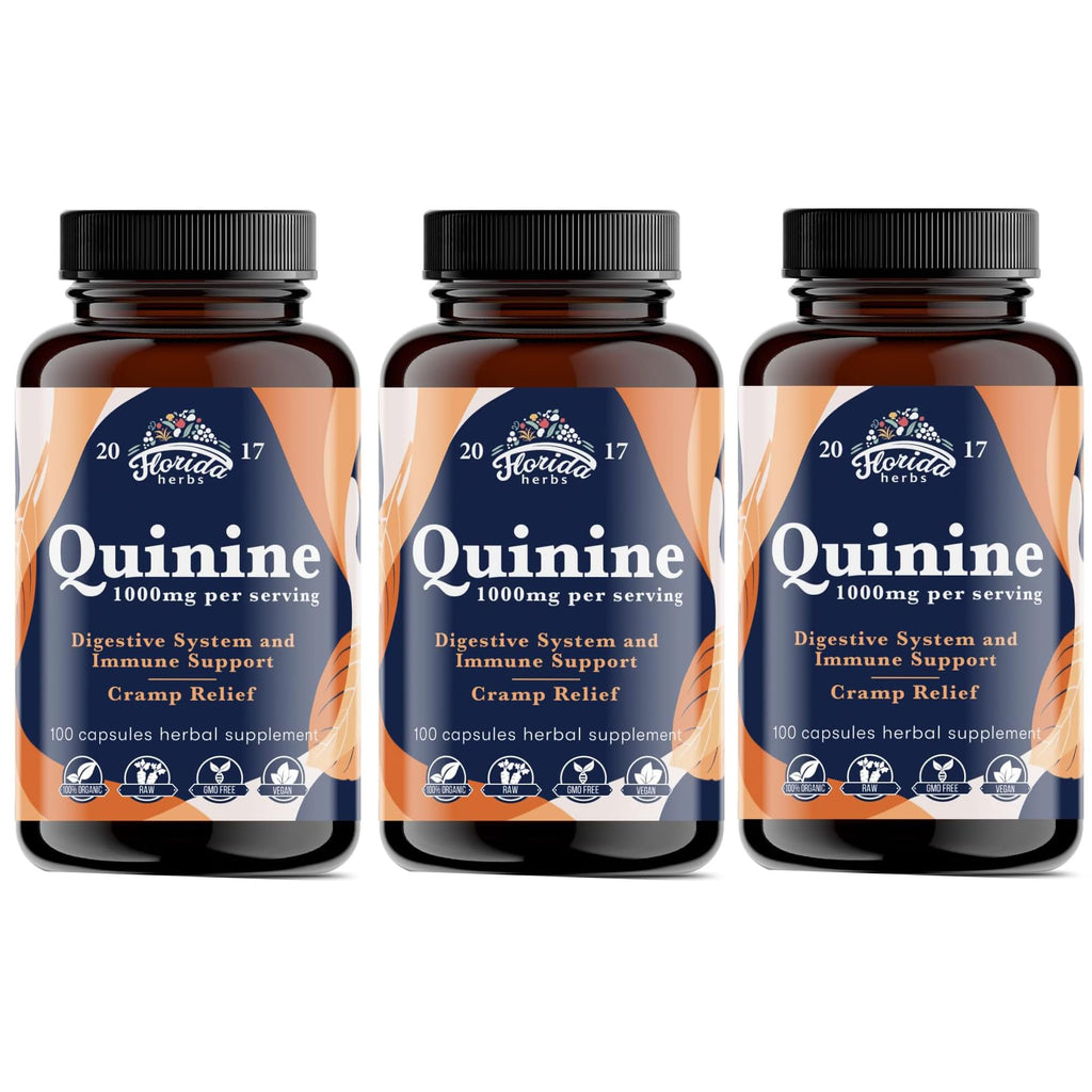 Leg Cramps Support Organic Pills - 1000 mg - Quinine Tablets for Cramp Defense 