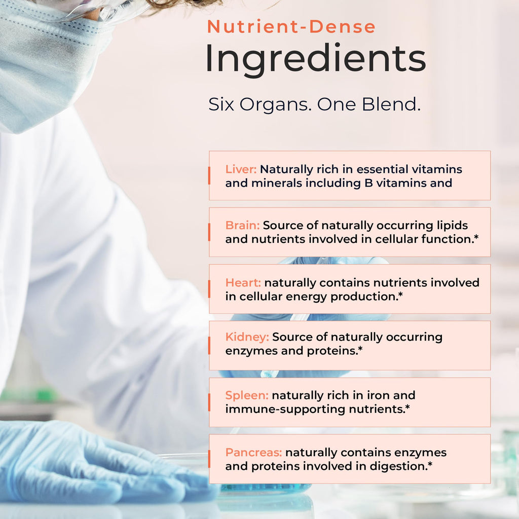 Molecular Fertility Beef Organ Complex - Pasture-Raised, Grass Fed Beef Liver, Brain, Heart, Spleen, Pancreas Blend, Healthy Hormone Balance and Fertility Supplement for Women and Men, 180 Capsules Molecular FertilityBuy Supplements Australia