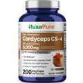NusaPure Cordyceps 20:1 Extract, 150 mg Equivalent to 3,000mg 200 Veggie Capsules (Sinensis CS-4, Non-GMO, Vegan) Bioperine NusaPureBuy Supplements Australia