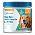 5Strands Dog Multivitamin Chews, 10-in-1, Vitamins & Postbiotics, All Ages & Breeds - Digestion, Brain, Organs, Heart, Mobility, Vision, Skin & Coat, Immunity - Dog Supplement (Peanut Butter, 90ct) 5StrandsBuy Supplements Australia