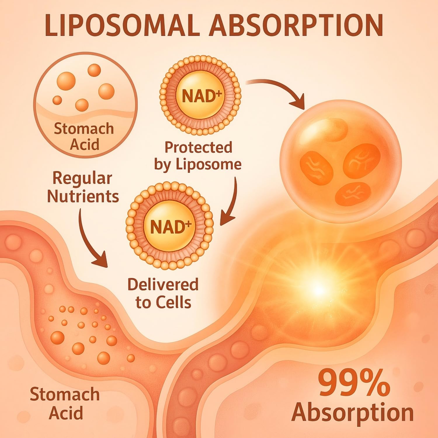 LIGUSTERI 1500 MG Liposomal NAD+, 98%+ Absorption, NAD+ Supplement for Women & Men with TMG, for Aging Defense, Cellular Energy, Heart & Brain Function, Longevity, 120 Softgels LIGUSTERIBuy Supplements Australia