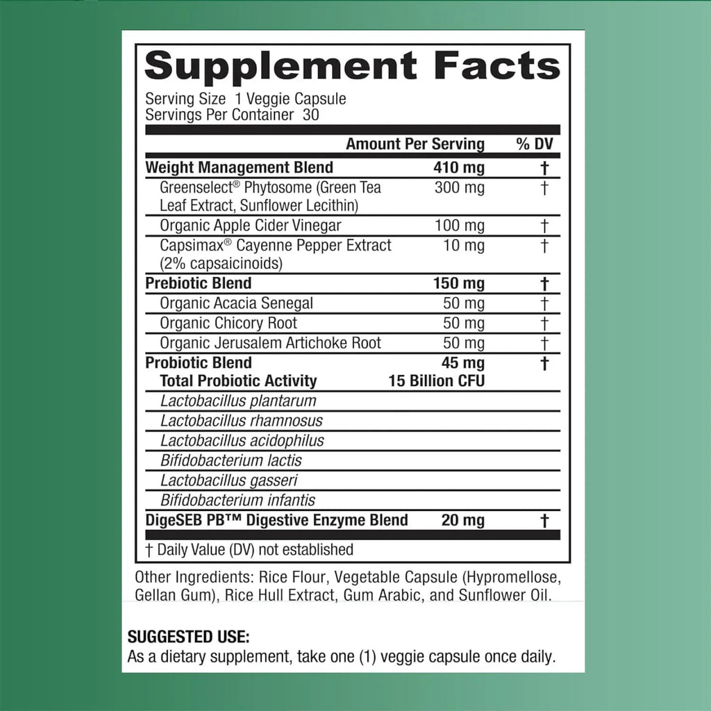 BIGJOHNLAB® - Probiotics for Weight Management & Bloating - 6 Probiotic Strains - Prebiotics - Key Ingredient Cayenne & Green Tea - Supports Gut Health - Weight Management for Women & Men - 30 CT BIGJOHNLABBuy Supplements Australia