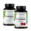Two bottles of Emerald Health supplements on a white background