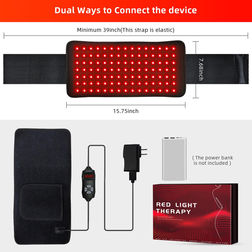 Red Light Therapy Infrared Light Therapy Heating Wrap Belt for Body Back Knee Shoulder Waist Muscle Pain AKYSUNBuy Supplements Australia