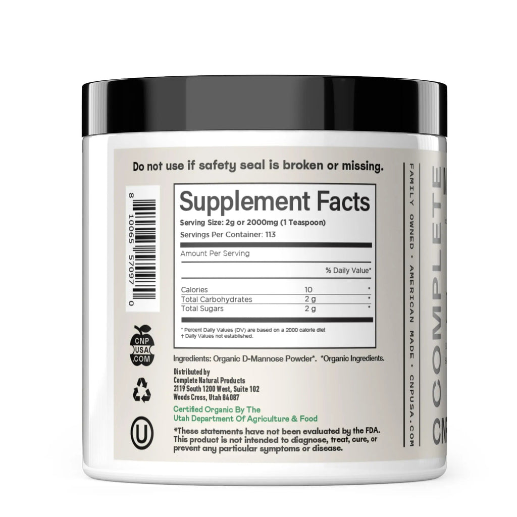 CNP Organic D Mannose Powder 2000mg - Powder D Mannose Supplement for UTI Support, Pure D-Mannose Powder from Guar Beans, Vegan Non GMO Clean Formula, Bladder Urinary Tract Health Supplement Use Complete Natural ProductsBuy Supplements Australia