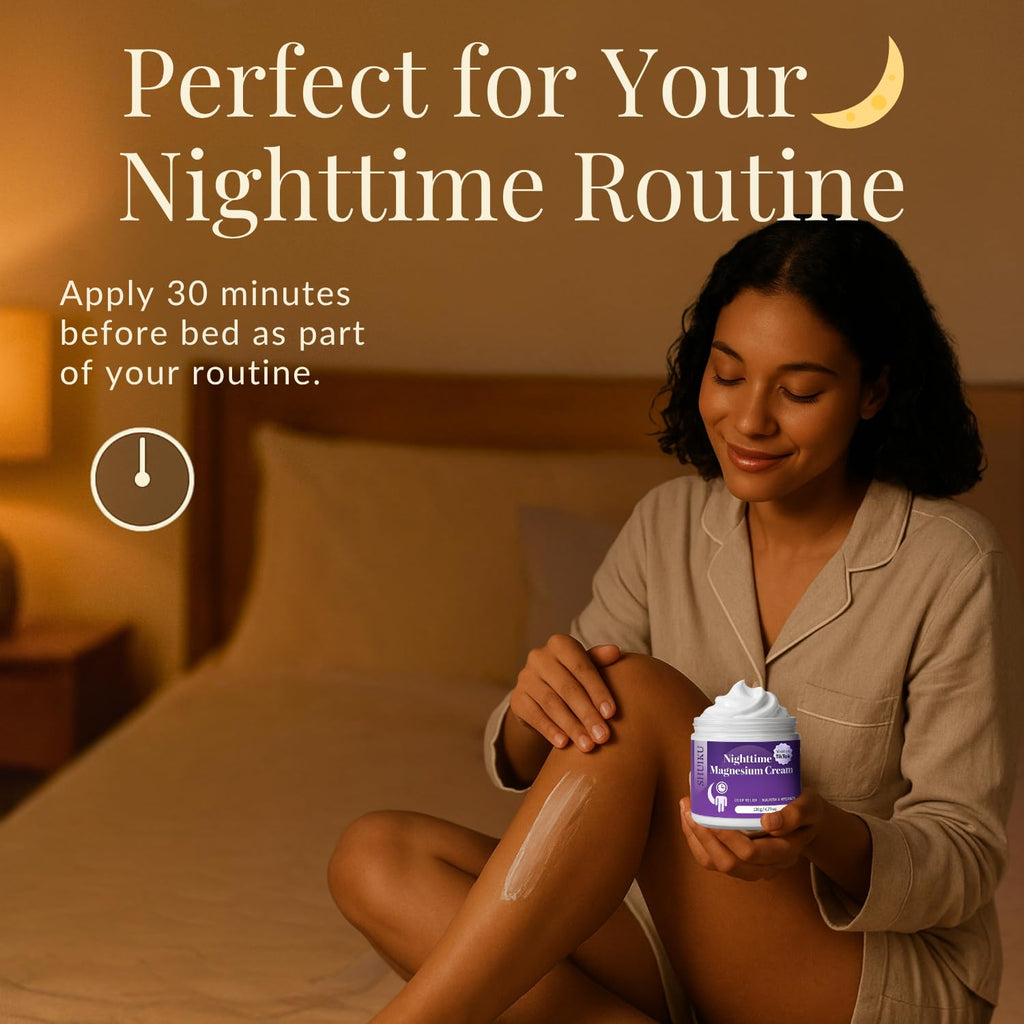 Magnesium Lotion for Sleep & Calm, Topical Magnesium Cream for Relaxation, Nightly Calm, Better Sleep, and for Leg Cramps & Pain SHUIKUBuy Supplements Australia