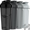 VELOMIX -4 PACK- Protein Shaker Bottles for Protein Mixes, 28 OZ Shaker Cups for Protein Shakes
