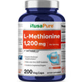 NusaPure L Methionine 1200mg | 200 Capsules | Non-GMO | Vegan Supplement NusaPureBuy Supplements Australia