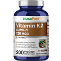 NusaPure Vitamin K2 MK7 120 mcg 200 Veggie Caps (Soy Free, Non-GMO, Vegan) NusaPureBuy Supplements Australia