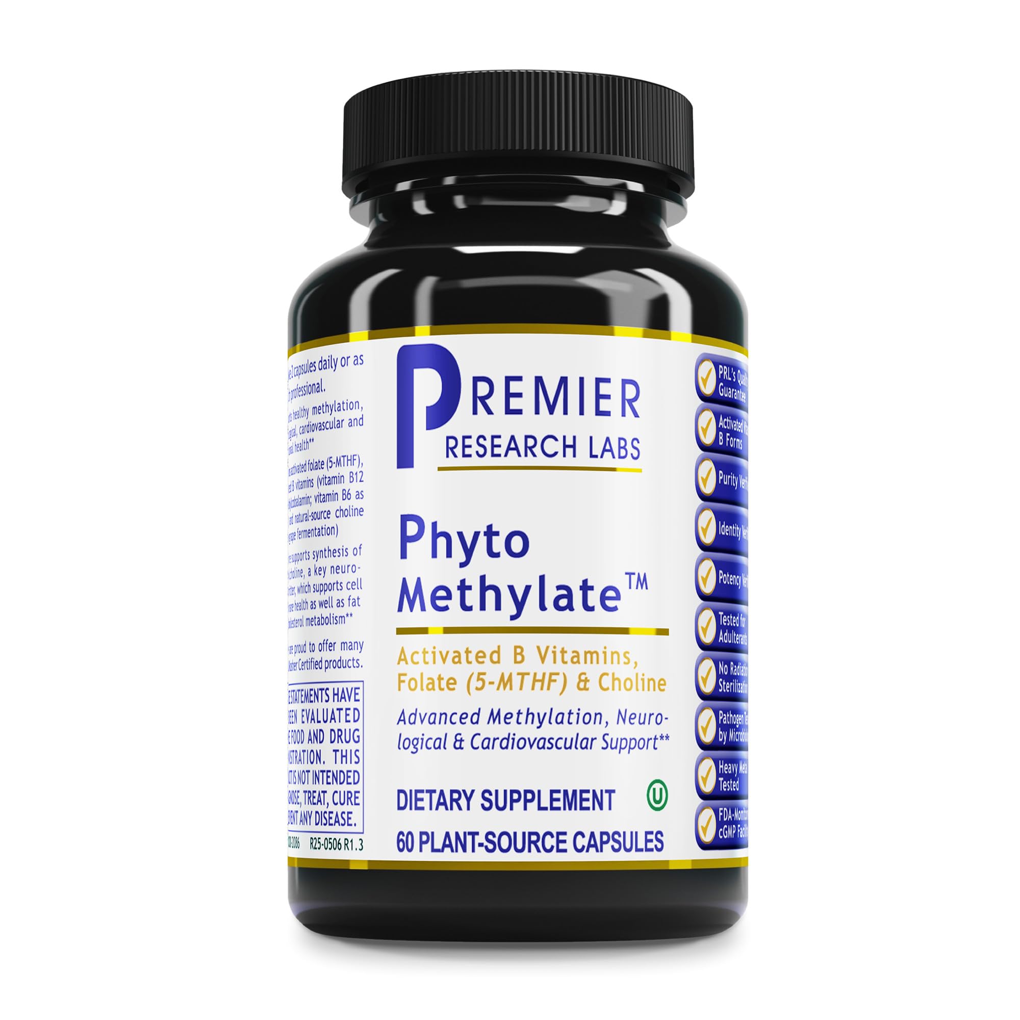 Premier Research Labs Phyto Methylate - B Vitamin Supplement - Supports Methylation, Detox, Brain & Heart Health - 5-MTHF & P5P - 60 Plant-Source Capsules Premier Research LabsBuy Supplements Australia