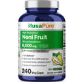 NusaPure Noni Fruit 20:1 Extract, 300 mg Equivalent to 6,000 mg 240 Capsules Suitable for Vegetarian/Vegan, Non-GMO NusaPureBuy Supplements Australia
