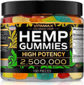Vitamax Hemp Gummies - Great for Peace & Relaxation - 2,500,000 - Natural Fruit Flavors 
