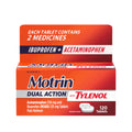 Motrin Dual Action with Tylenol, Ibuprofen & Acetaminophen Fast-Acting, Long Lasting Pain Reliever for Minor Aches & Pains, Ibuprofen (NSAID) 125 mg & Acetaminophen 250 mg, 120 ct Motrin buy supplements Au