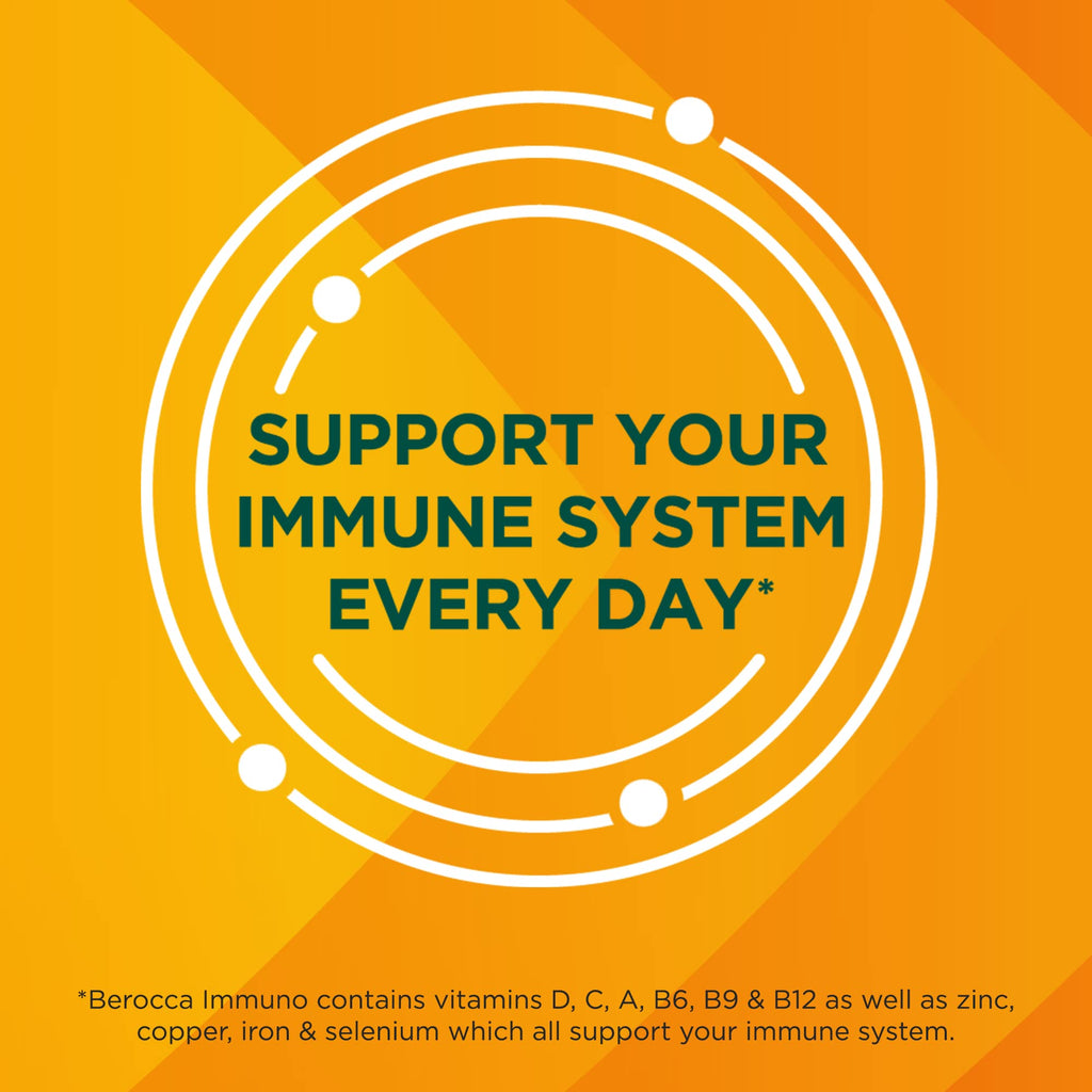 Berocca Immuno Effervescent Tablets, 11 Vitamins and Minerals, Including Vitamins D, C BeroccaBuy Supplements Australia