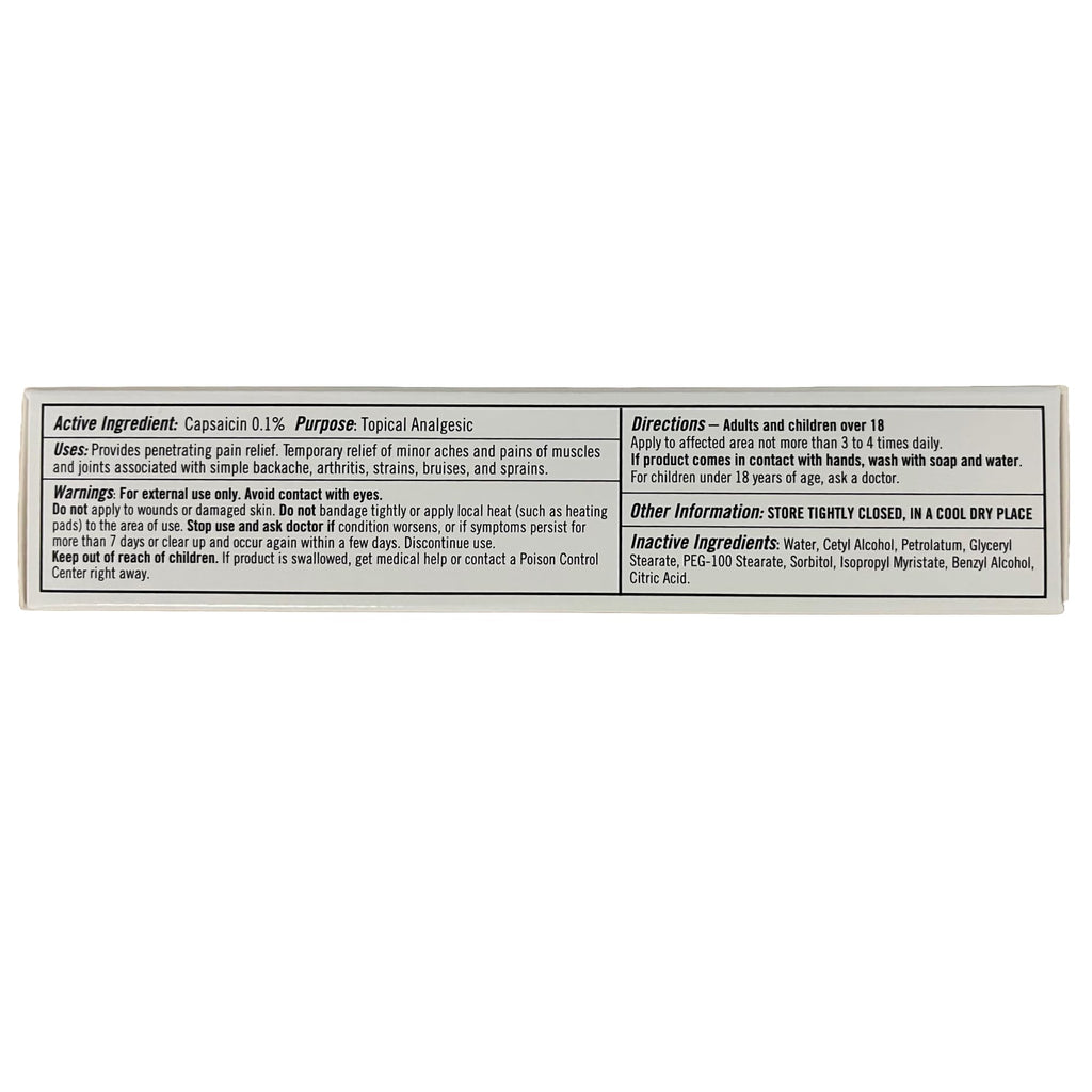 Capzix Cream for Pain Relief 2 OZ Capsaicin .1% High Potency/ Maximum Strength CAPZIX CREAMBuy Supplements Australia