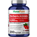 NusaPure Berberine HCI 4500 mg - 200 Veggie Caps - 6 Months Supply - (100% Vegetarian