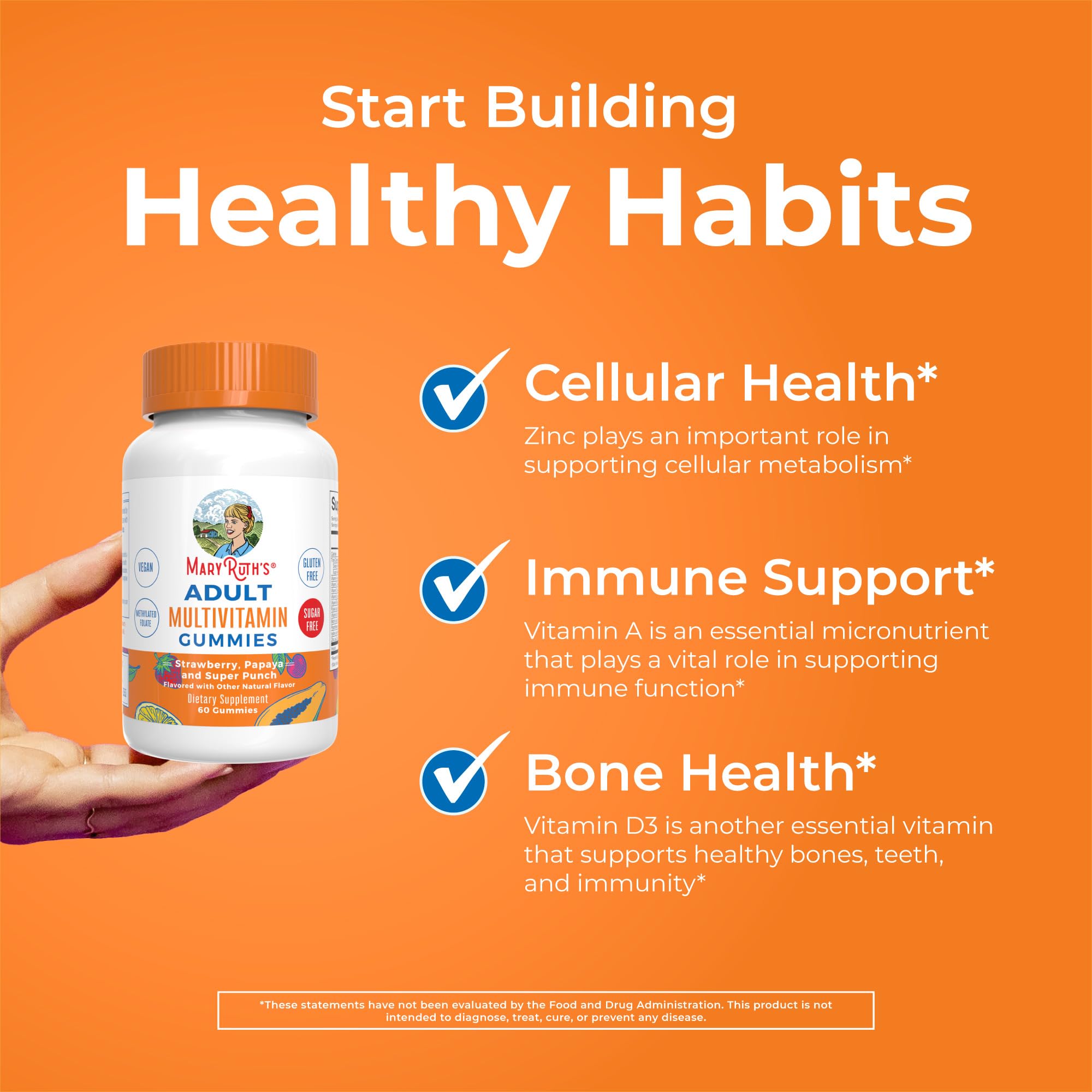 MaryRuth Organics Multivitamin for Women and Men | Sugar Free | Adult Multimineral Gummy with Vitamin C | MaryRuth OrganicsBuy Supplements Australia