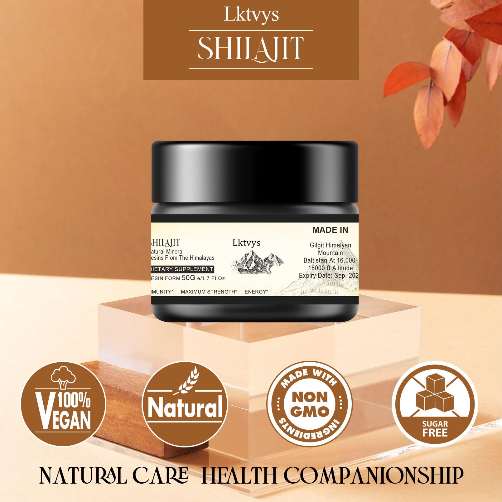 Shilajit Pure Himalayan Organic - Pure Original Shilajit, 50g(Large Volume), Enriched LktvysBuy Supplements Australia