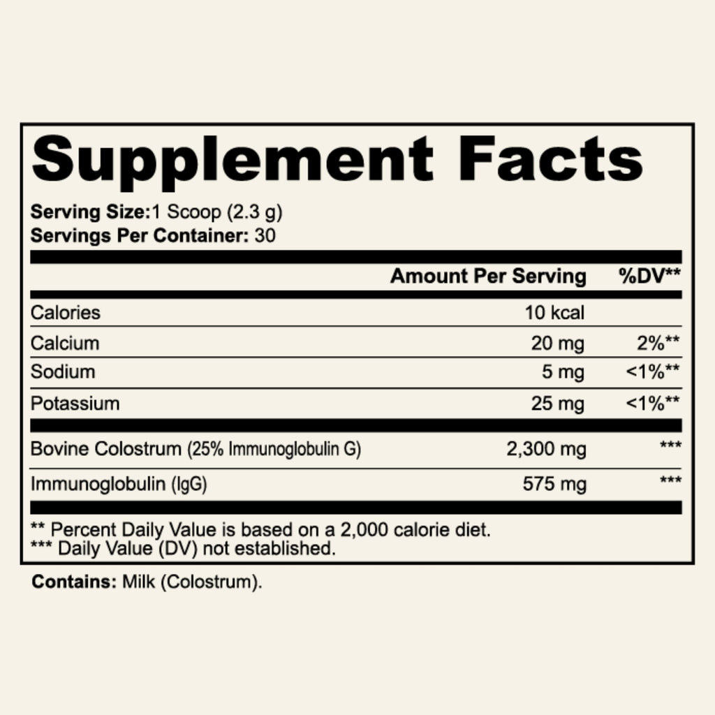 Sun Vitals Bovine Colostrum Powder 2300mg – 575mg IgG Per Serving | 25% IgG Standardized | Gut Health & Immune Support | No Fillers, No Capsules | GMP-Certified, 3rd Party Tested | 30 Servings Sun VitalsBuy Supplements Australia