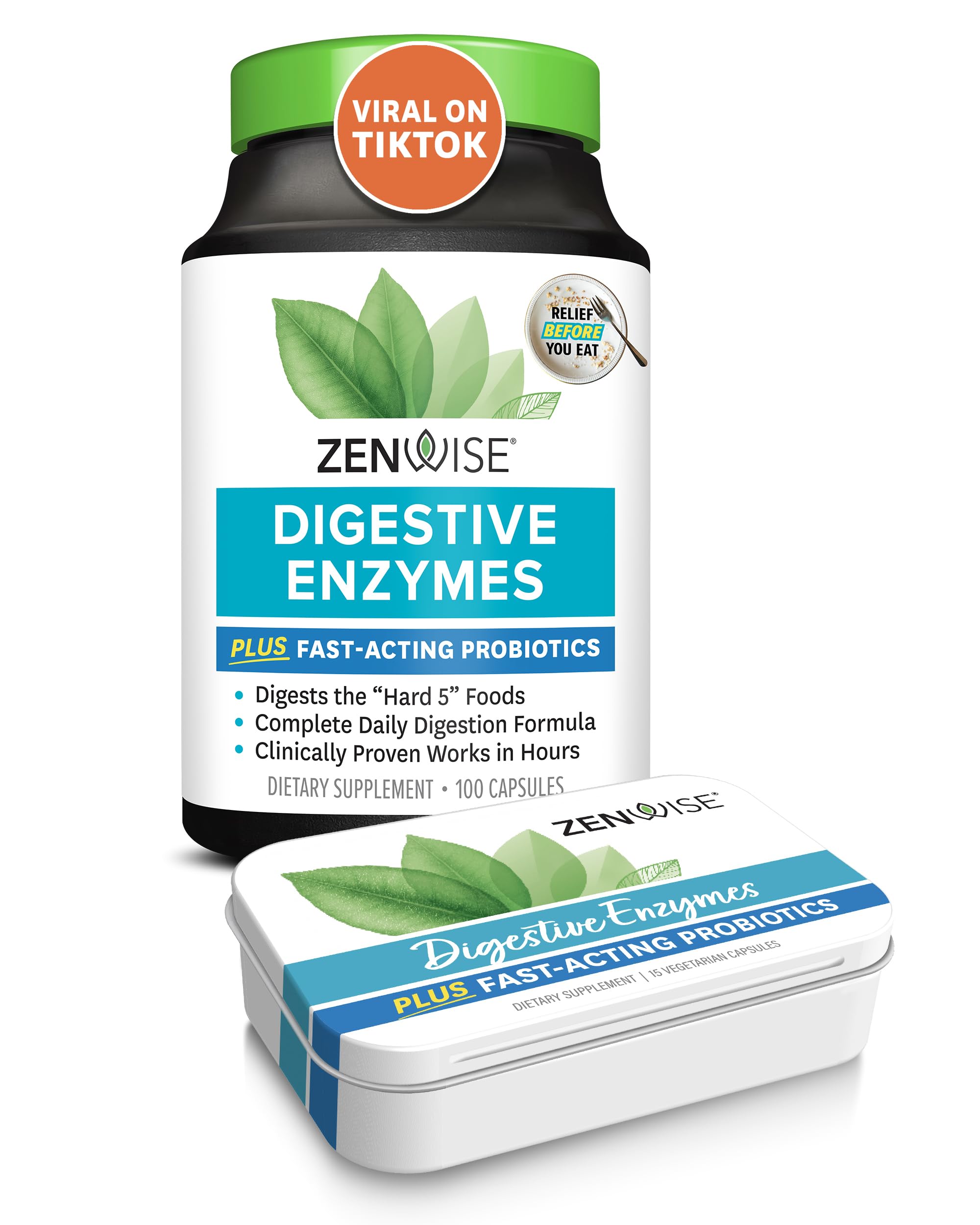 Zenwise Digestive Enzymes - Probiotic Multi Enzymes with Probiotics, 115 Ct Zenwise HealthBuy Supplements Australia