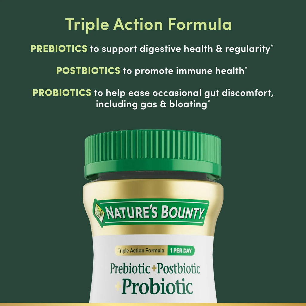 Nature’s Bounty Pre + Pro + Postbiotic Gummies for Digestive Health, Immune Support - Probiotic Gummies for Gut Health, Tropical Mango Flavor, 30 Ct Nature's BountyBuy Supplements Australia