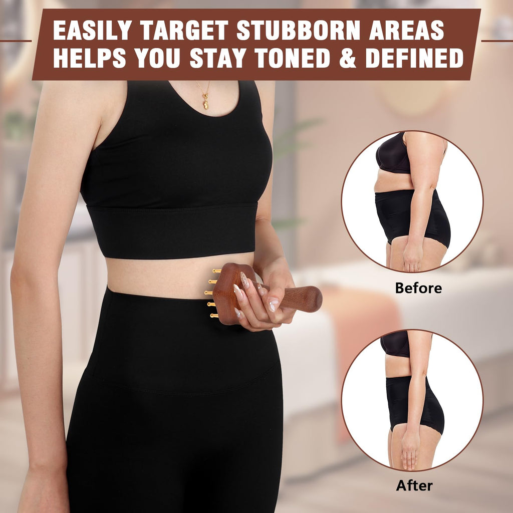 KintKita Wood Therapy Massage Tools,Lymphatic Drainage Massager Helps Reduce Cellulite for Belly Arms & Legs, Anti Cellulite Massager Body Sculpting Tools for Body Contouring & Muscle Relief KintKita buy supplements Au