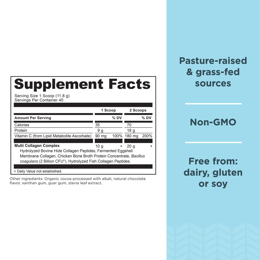 Ancient Nutrition Hydrolyzed Collagen Peptides Powder with Probiotics, Chocolate Multi Collagen Protein for Women and Men with Vitamin C, 40 Servings, Supports Skin and Nails, Gut Health, 16.65oz Ancient NutritionBuy Supplements Australia