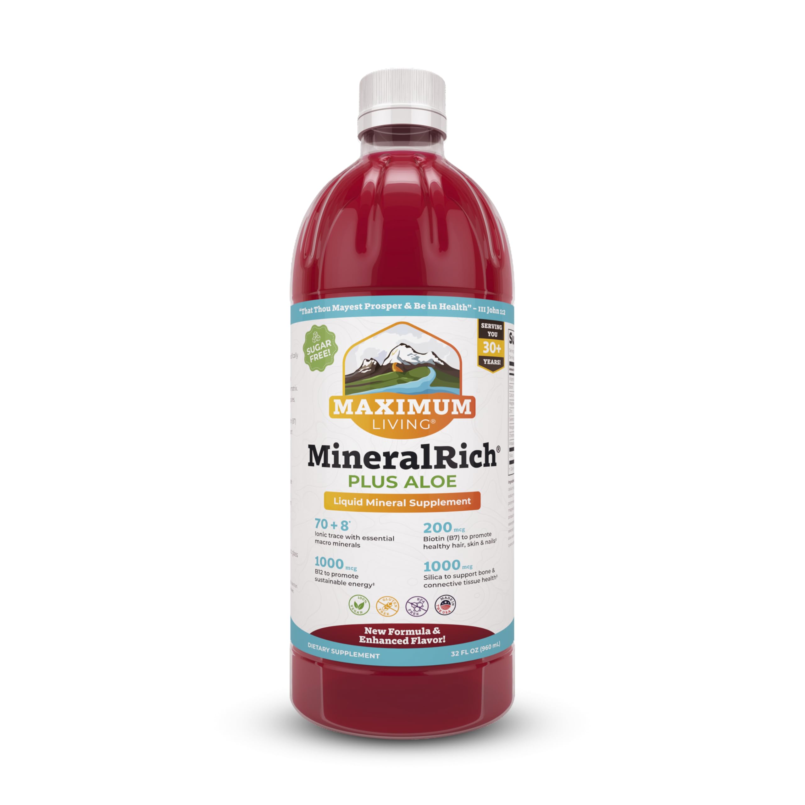 Maximum Living MineralRich Minerals Supplement with Aloe - Liquid Blend of Vitamins and Trace Minerals - 32 oz Maximum LivingBuy Supplements Australia