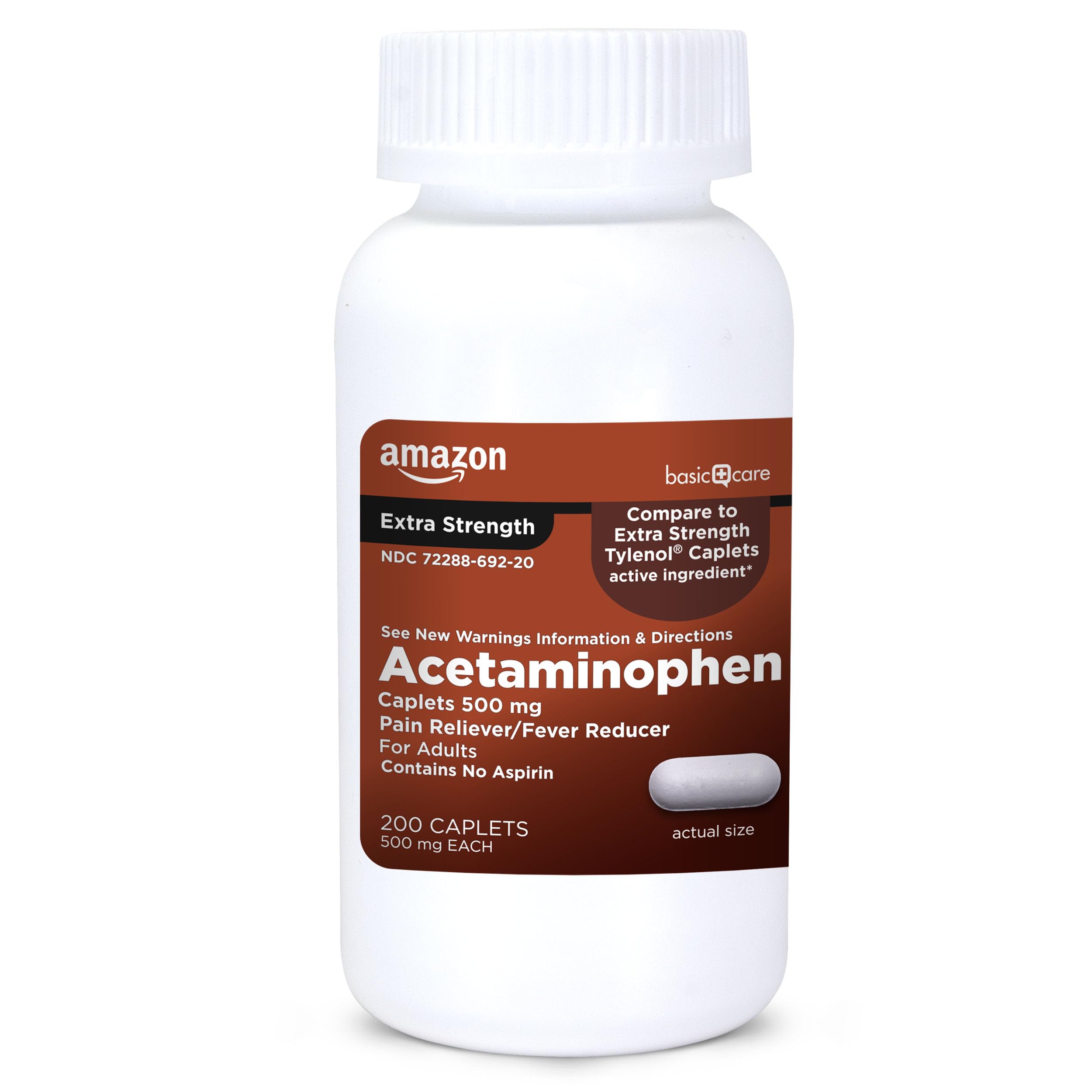 Amazon Basic Care Extra Strength Pain Relief, Acetaminophen Caplets, 500 mg, 200 Count Amazon Basic Care buy supplements Au