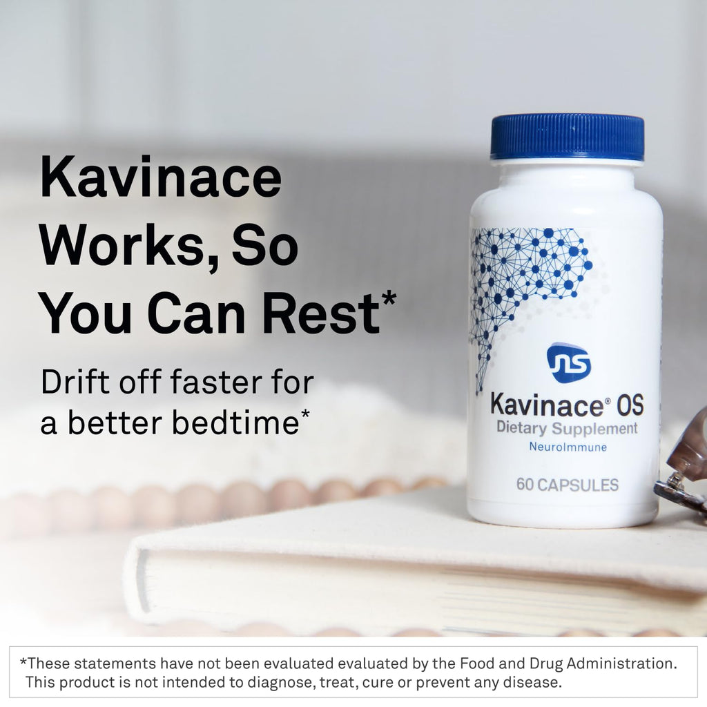 Neuroscience Kavinace OS - Sleep Aid Formula with Melatonin 5mg + L-Theanine - Nighttime Cellular Health Blend for Sleep Efficiency and Immune Support (60 Capsules) NeuroScience buy supplements Au