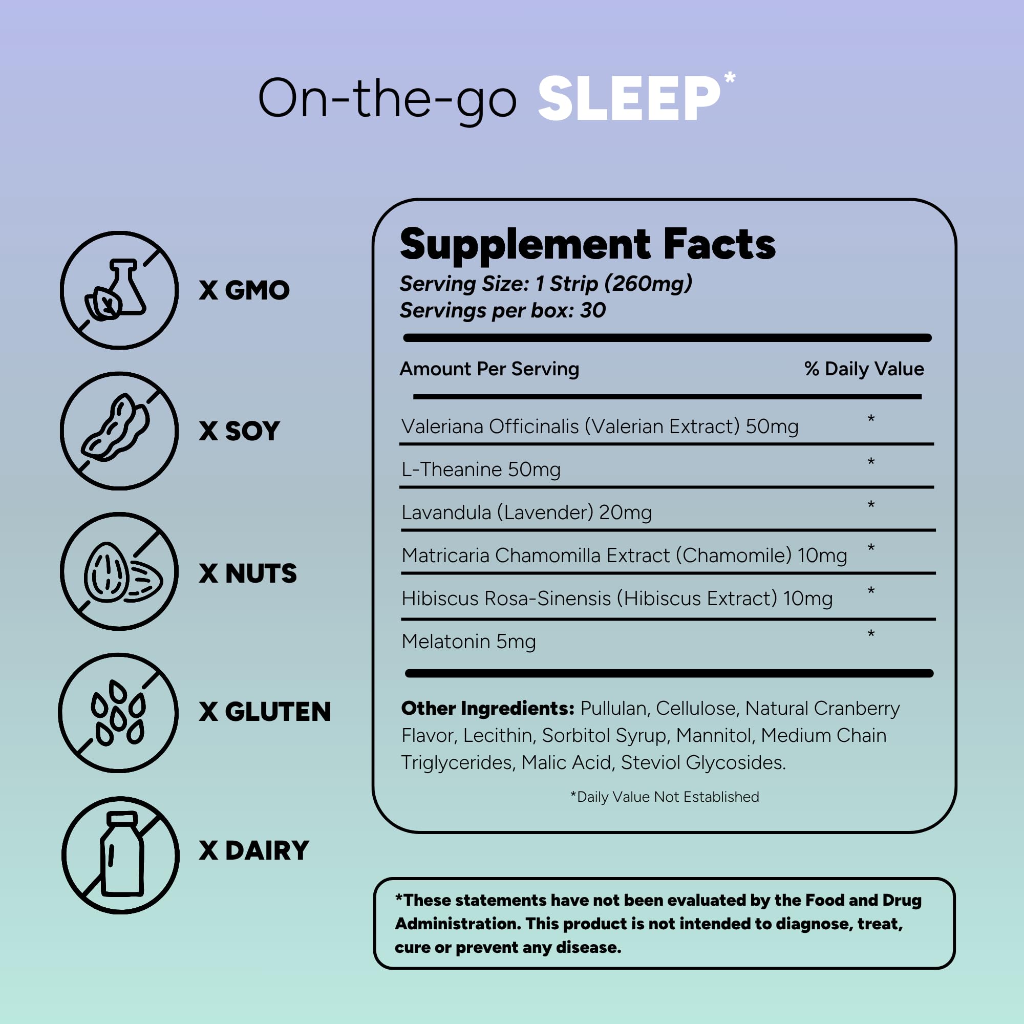 STRIPPIES Dissolvable Sleep Strips – Fast-Acting Melatonin 5mg with L-Theanine, Lavender, Chamomile, Hibiscus & Valerian – Natural Cranberry Flavor – 90 Strips STRIPPIESBuy Supplements Australia