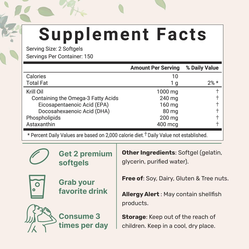 Micro Ingredients Antarctic Krill Oil Supplement, 1000mg Per Serving, 300 Soft-Gels Micro IngredientsBuy Supplements Australia