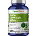 NusaPure Alpha Lipoic Acid 600 mg per Serving 180 Veggie Capsules (Vegetarian, Non-GMO, Vegan) NusaPureBuy Supplements Australia