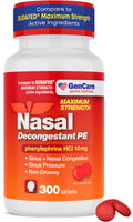 GenCare Nasal Decongestant PE – Phenylephrine HCl 10mg Tablets (Bulk 300 Count) Non-Drowsy Sinus Pressure Relief & Nasal Congestion Relief, Stuffy Nose Decongestants for Adults – Compare to Sudafed PE GenCare buy supplements Au