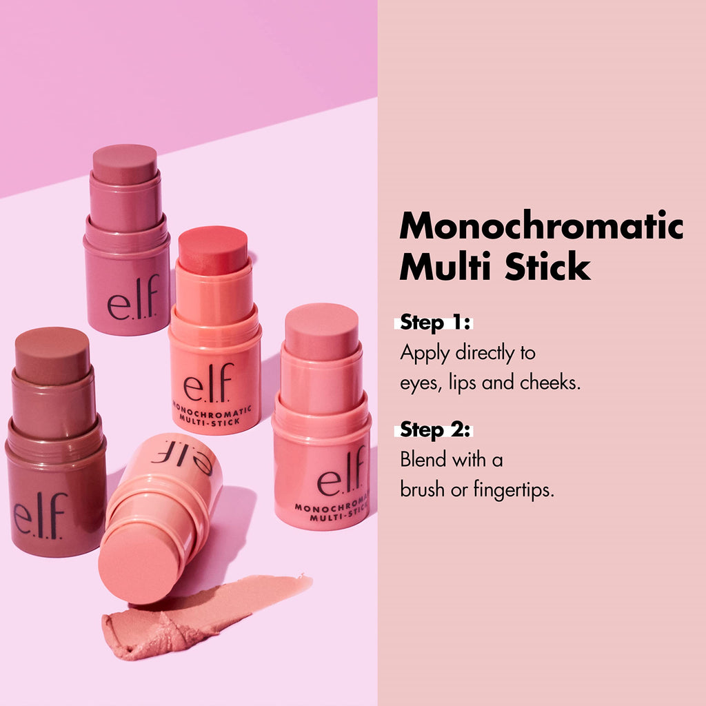 e.l.f., Monochromatic Multi Stick, Creamy, Lightweight, Versatile, Luxurious, Adds Shimmer, Easy To Use On The Go, Blends Effortlessly, Sparkling Rose, 0.17 Oz e.l.f.Buy Supplements Australia
