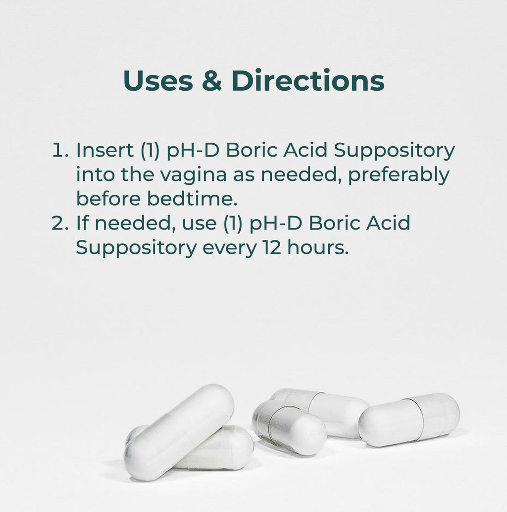 pH-D Feminine Health - 600 mg Boric Acid Suppositories - Woman Owned - for Vaginal Odor Use - 24 Count pH-D Feminine Health SupportBuy Supplements Australia