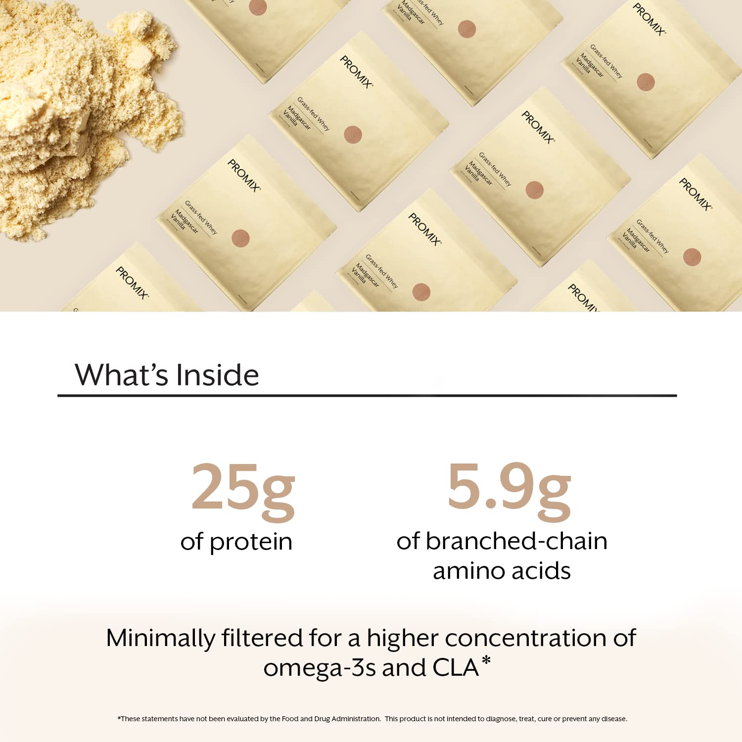 Promix Whey Protein Powder, Vanilla - 2.5lb Bulk - Grass-Fed & 100% All Natural ProMix NutritionBuy Supplements Australia