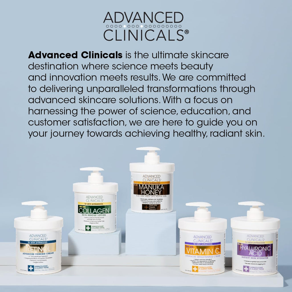 Advanced Clinicals Retinol Body Lotion + Collagen Cream 2pc Body Skin Care Set Advanced ClinicalsBuy Supplements Australia